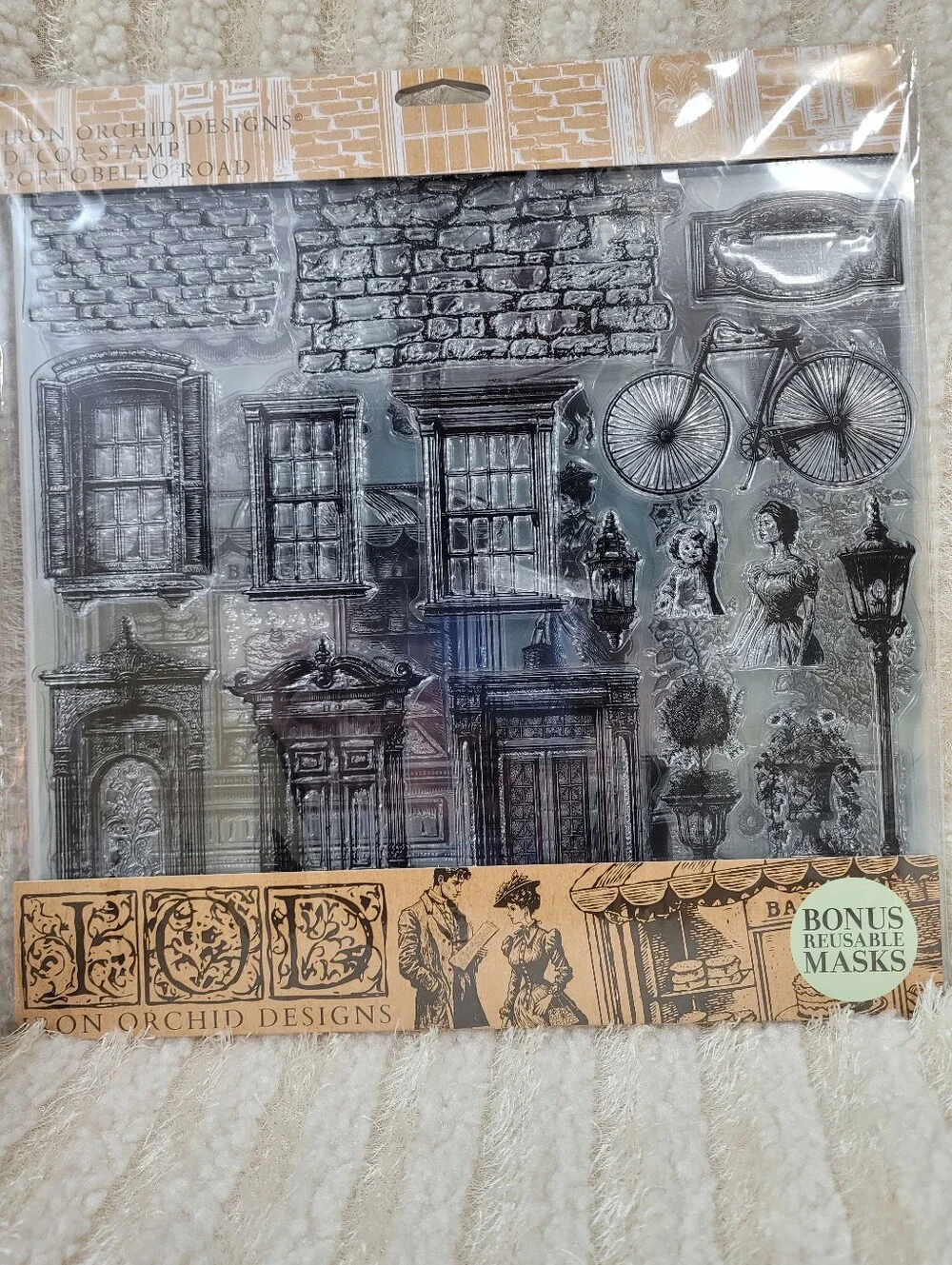 NEW IOD Iron Orchid Designs Portobello Road 2023 Stamp Set 2 Sheet Set 12 x 12